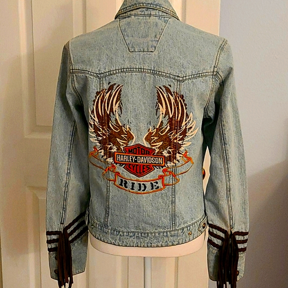 Harley Davidson fringed jacket. Vintage.